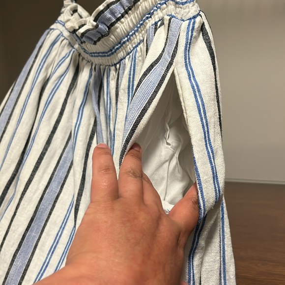 EUC A New Day Women's XXL Blue, White, and Black Stripe Midi Skirt - Picture 6 of 8